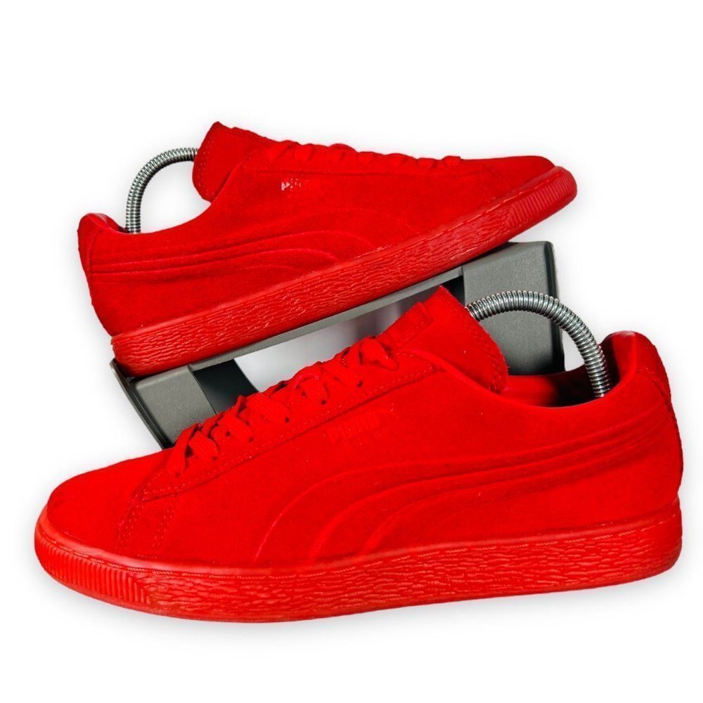 Puma Suede Emboss Iced 'High Risk Red' 361664 03 Men's 8.5